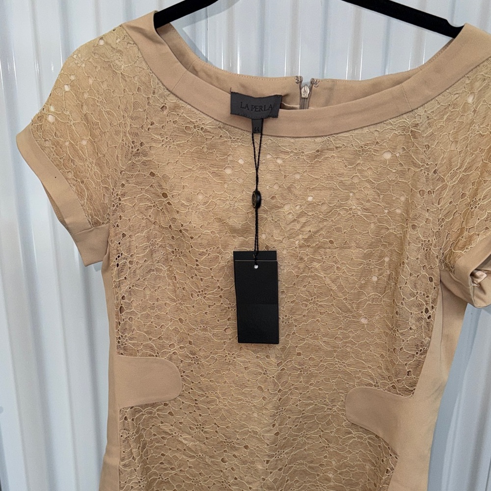 LA PERLA beautiful Tan Lace Dress